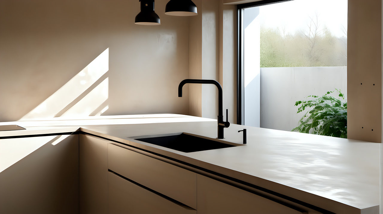 Microcement bänkskiva