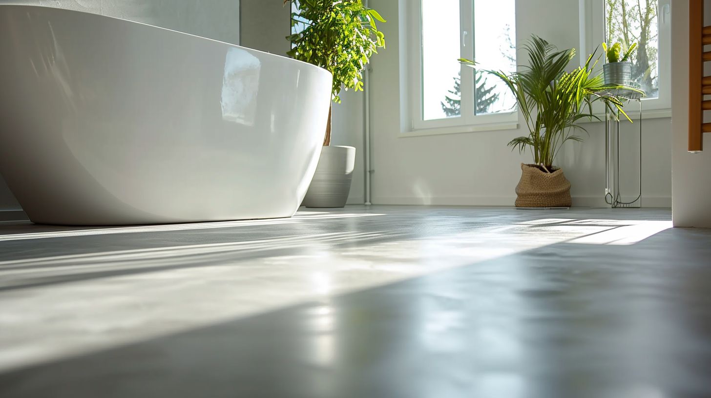 Microcement på plastmatta